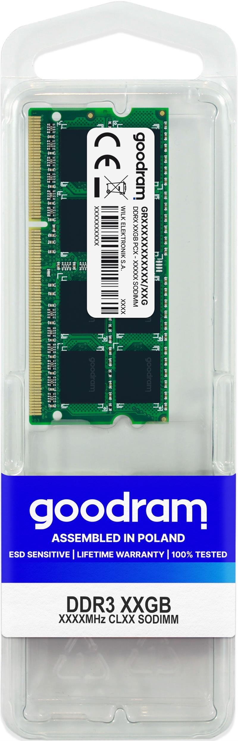 GOODRAM Essential SO-DIMM 2 GB PC12800 DDR3-L 1600 low-voltage 1 35V CL11