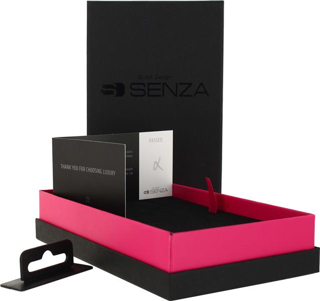 Senza Pure Leather Card Holder Deep Black