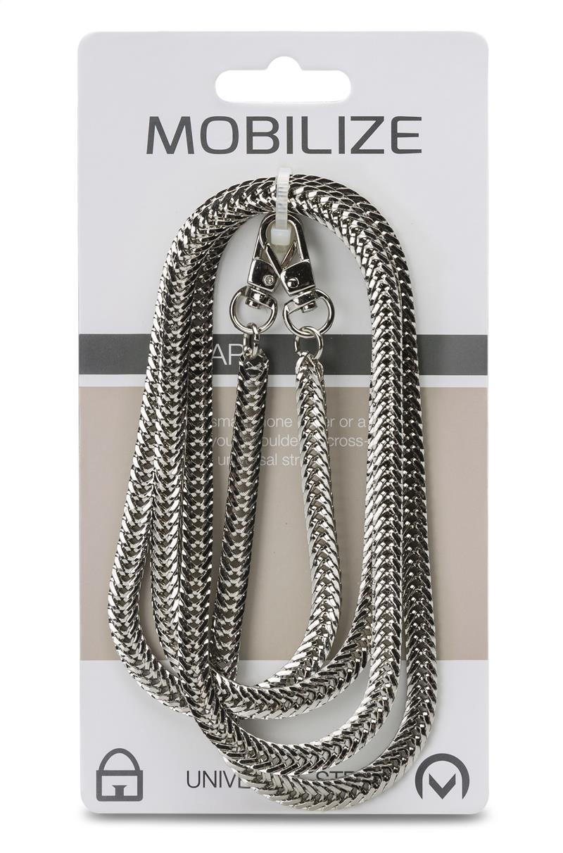 Mobilize Metal Shoulder Strap Elegant Silver