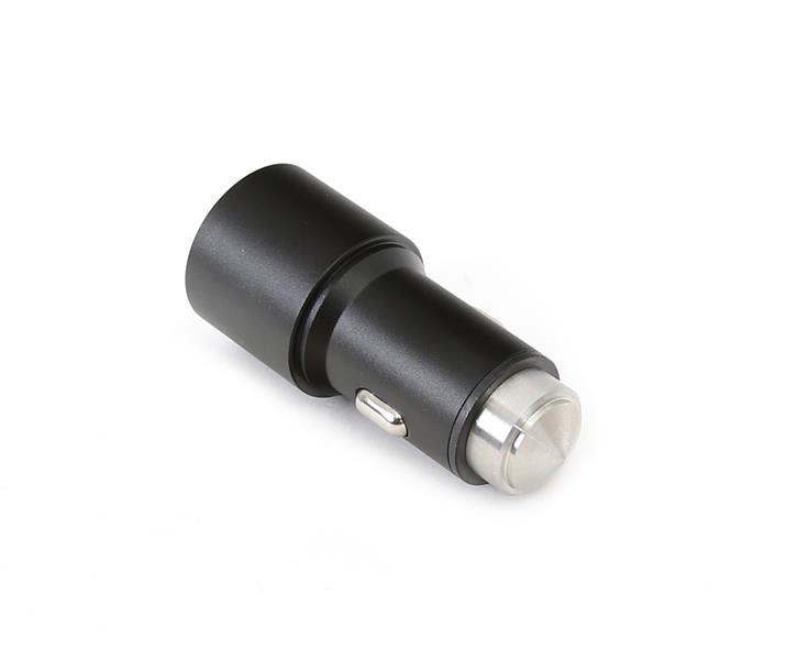 OMEGA CAR CHARGER METAL 2xUSB 5V 2 1A BLACK 43342