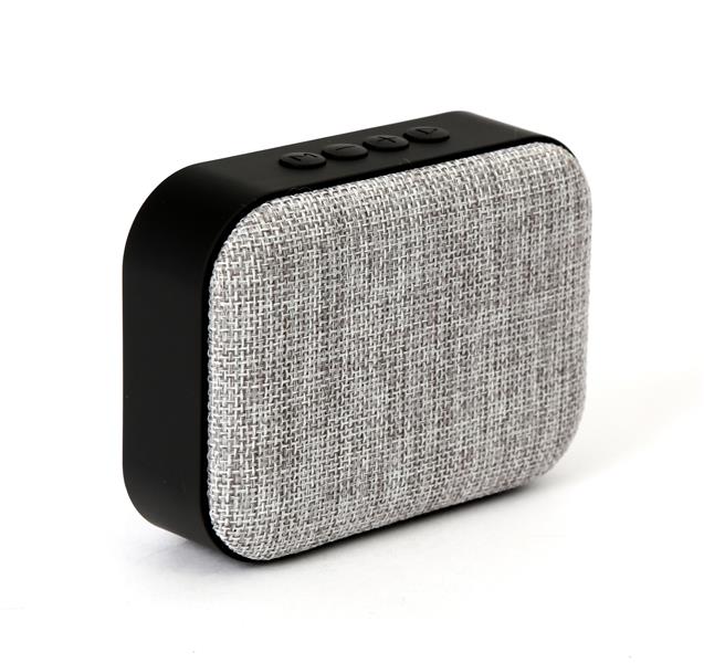 OMEGA Bluetooth 4 1 Wireless Speaker with FM Radio Handsfree MicroSD USB 3W Grey fabric