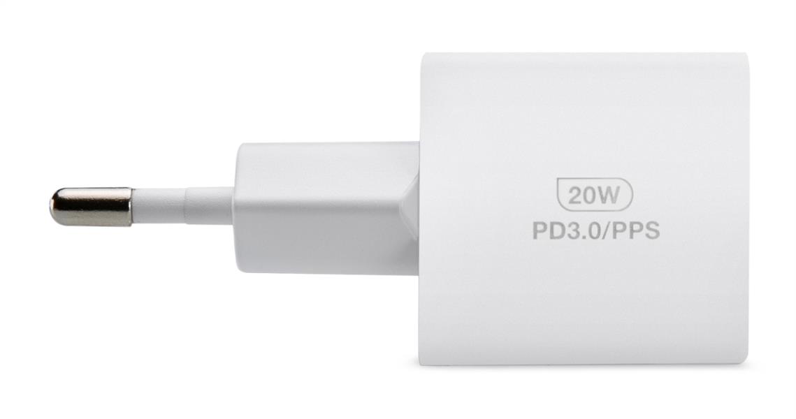 Mobilize Wall Charger USB-C 20W with PD MFi Lightning Nylon Cable 1 2m White