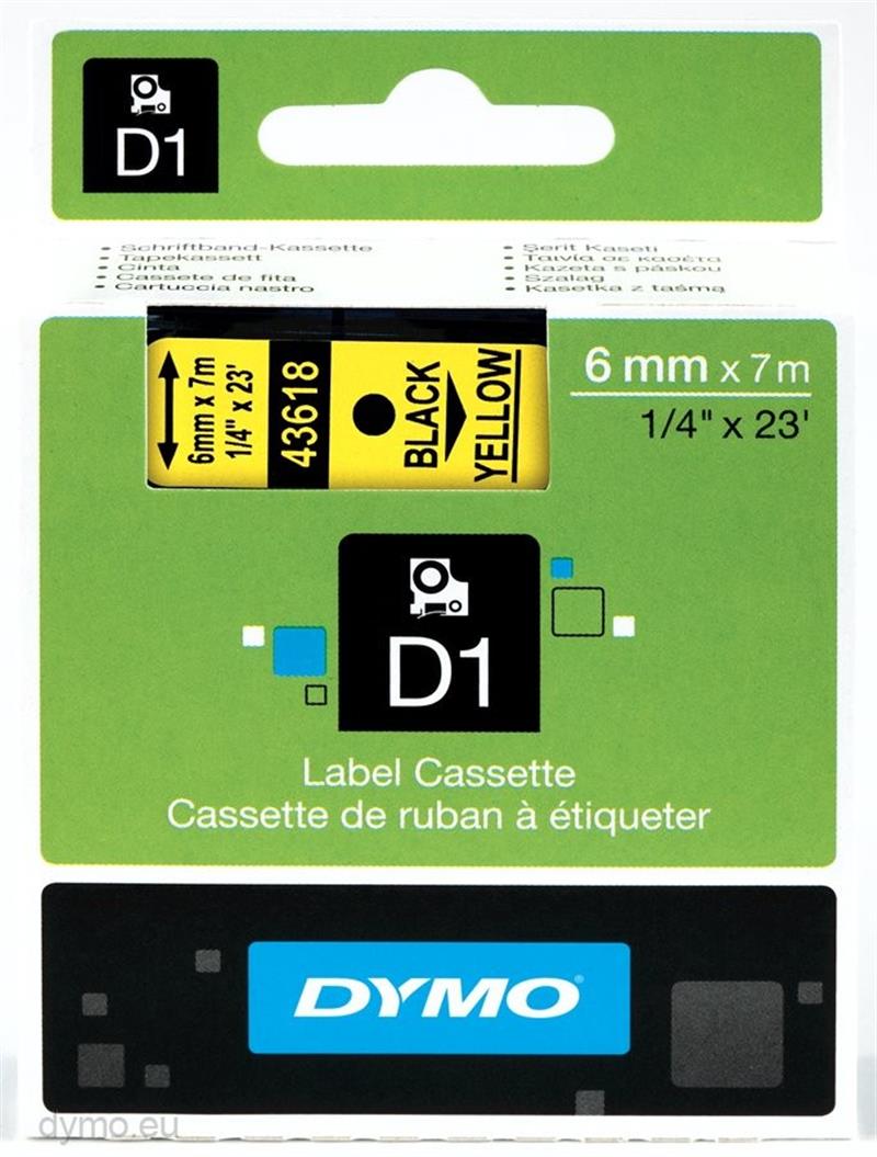 DYMO S0720790 labelprinter-tape Zwart op geel