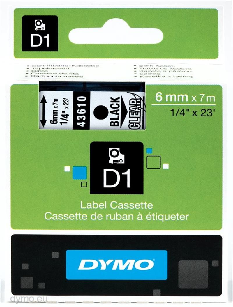 DYMO S0720770 labelprinter-tape Zwart op zilver
