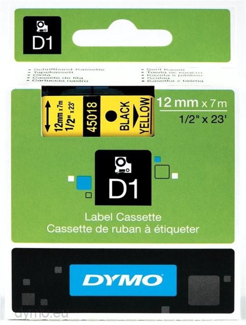 DYMO S0720580 labelprinter-tape Zwart op geel