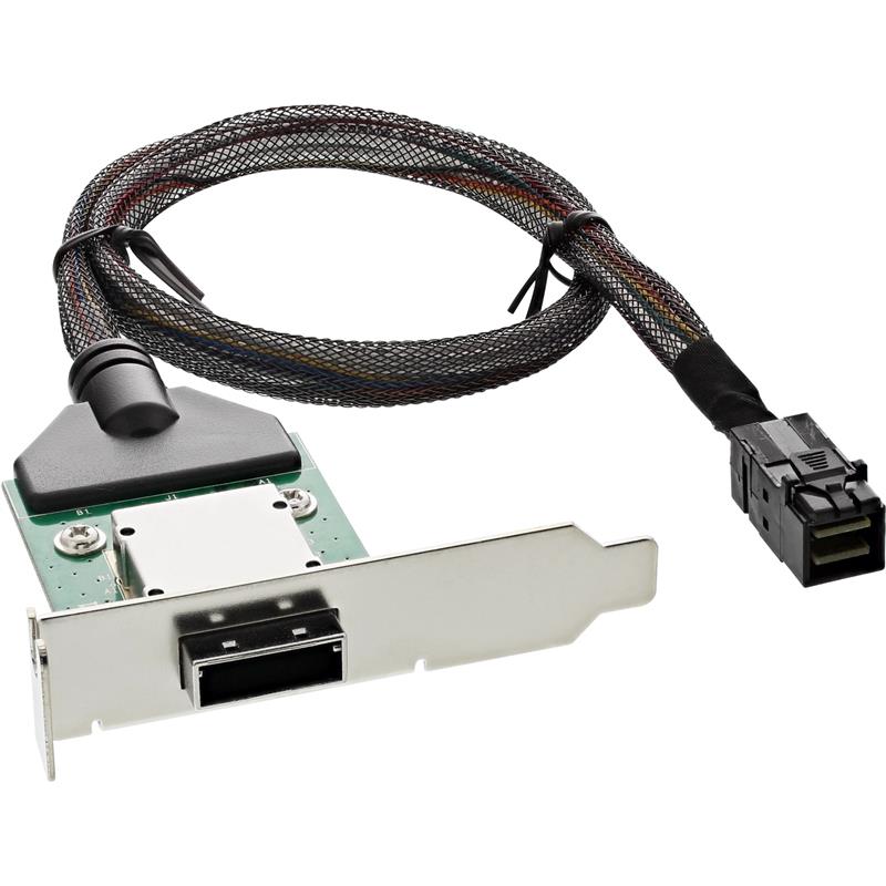 InLine SAS HD Low Profile Adapter Bracket ext SFF-8088 to int SFF-8643 0 5m