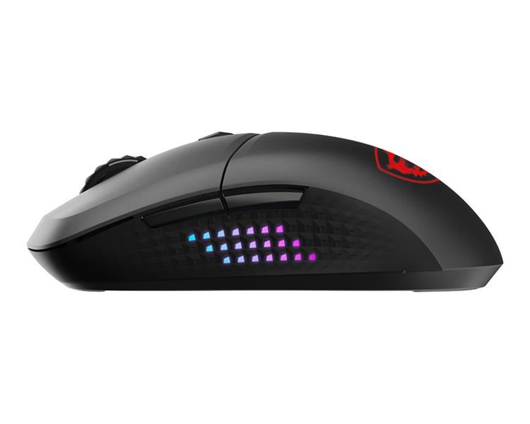 MSI VERSA 300 ELITE WIRELESS muis Gamen Rechtshandig RF Wireless + Bluetooth + USB Type-C Optisch 26000 DPI
