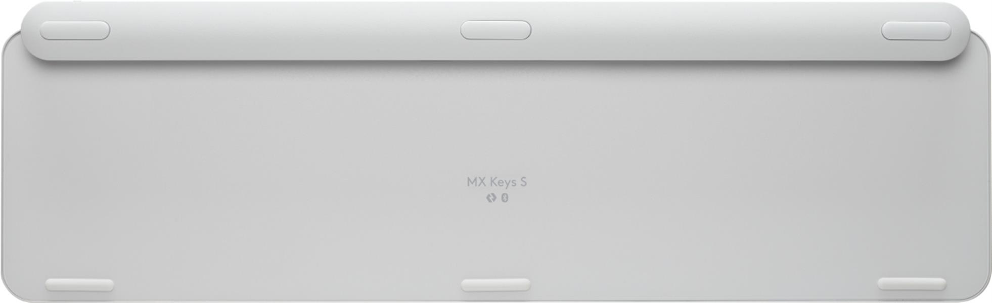 Logitech MX Keys S toetsenbord RF-draadloos + Bluetooth QWERTZ Zwitsers Aluminium, Wit