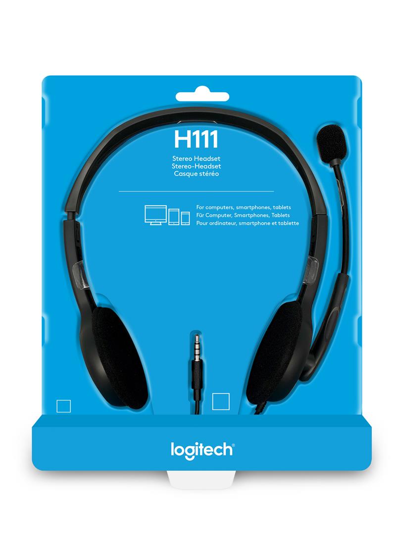 Logitech H111 hoofdtelefoon Hoofdband Stereofonisch Grijs
