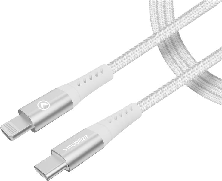 Mobilize Strong Nylon Cable USB-C to USB-C 2m 100W White