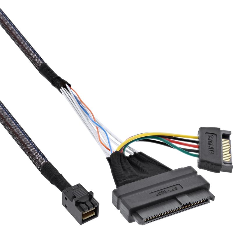 InLine U 2 connection cable SSD with U 2 SFF-8639 to SFF-8643 power 1m
