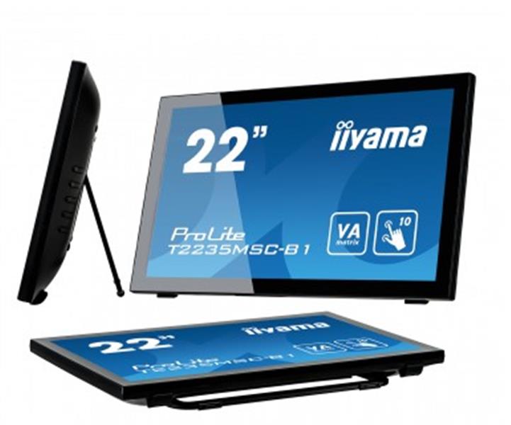 iiyama ProLite T2235MSC touch screen-monitor 54,6 cm (21.5"") 1920 x 1080 Pixels Zwart Multi-touch Tafelblad