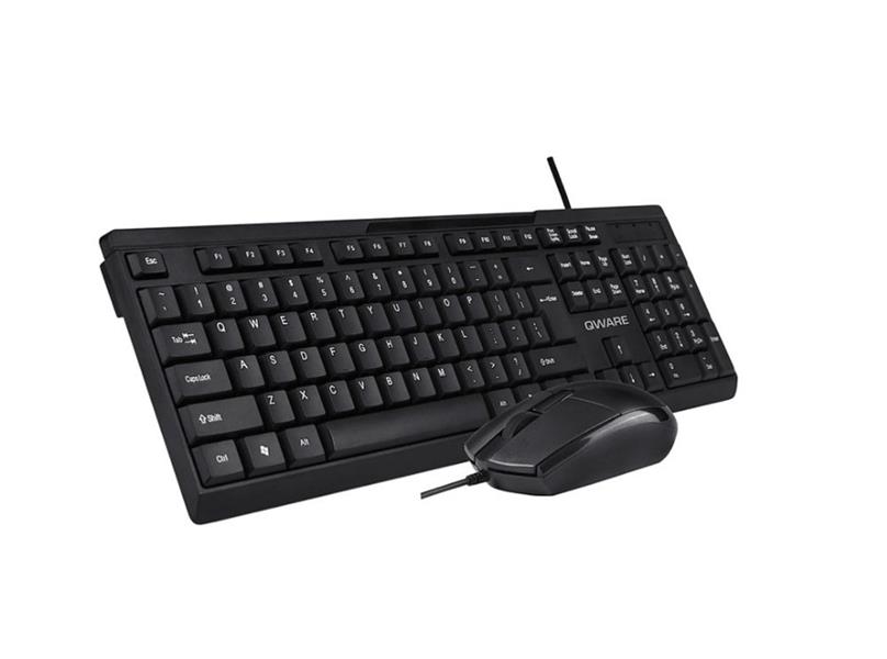 QWARE Wired Dekstop Combo Hamilton Zwart