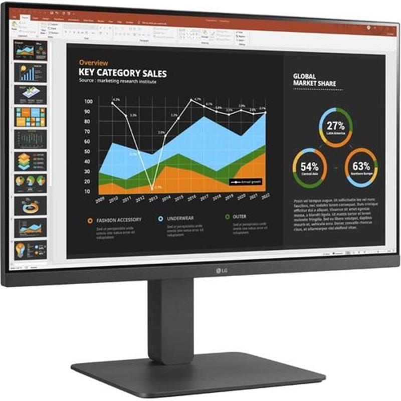 LG MONITOR 24BR650B-C.AEU 60,5 cm (23.8"") 1920 x 1080 Pixels Full HD LED Grijs