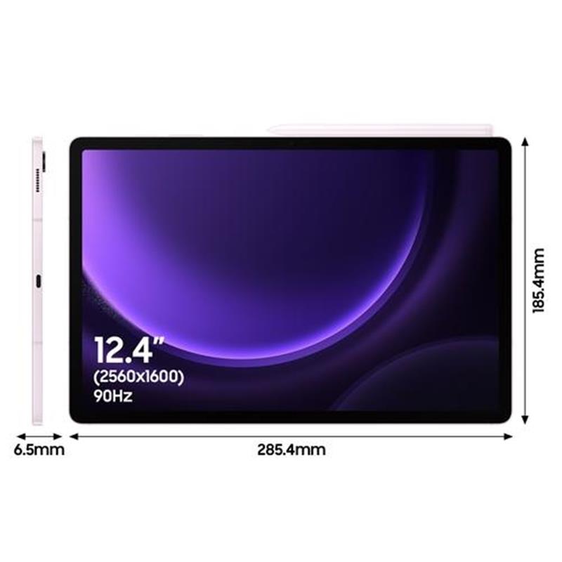 Samsung SM-X610NLIAEUB tablet 128 GB 31,5 cm (12.4"") Samsung Exynos 8 GB Wi-Fi 6 (802.11ax) Android 13 Lila