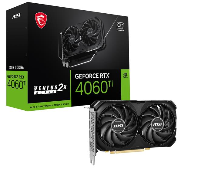 MSI GeForce RTX 4060 Ti VENTUS 2X BLACK 8G OC NVIDIA 8 GB GDDR6