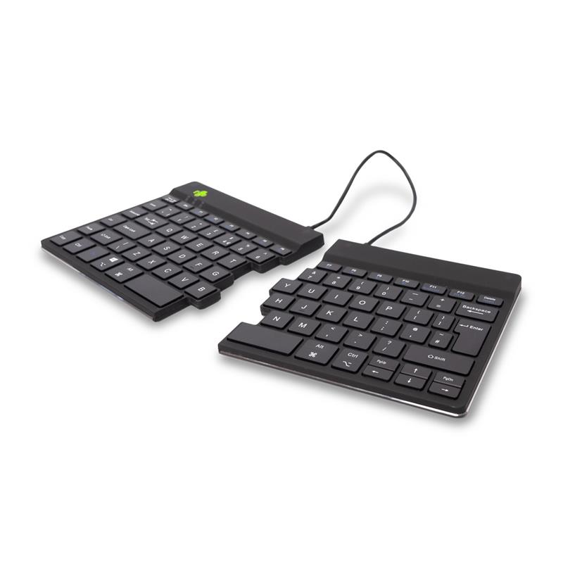 R-Go Tools Ergonomisch toetsenbord R-Go Split Break met pauzesoftware, ergonomisch gesplitst toetsenbord, QWERTY (UK), Bluetooth, zwart