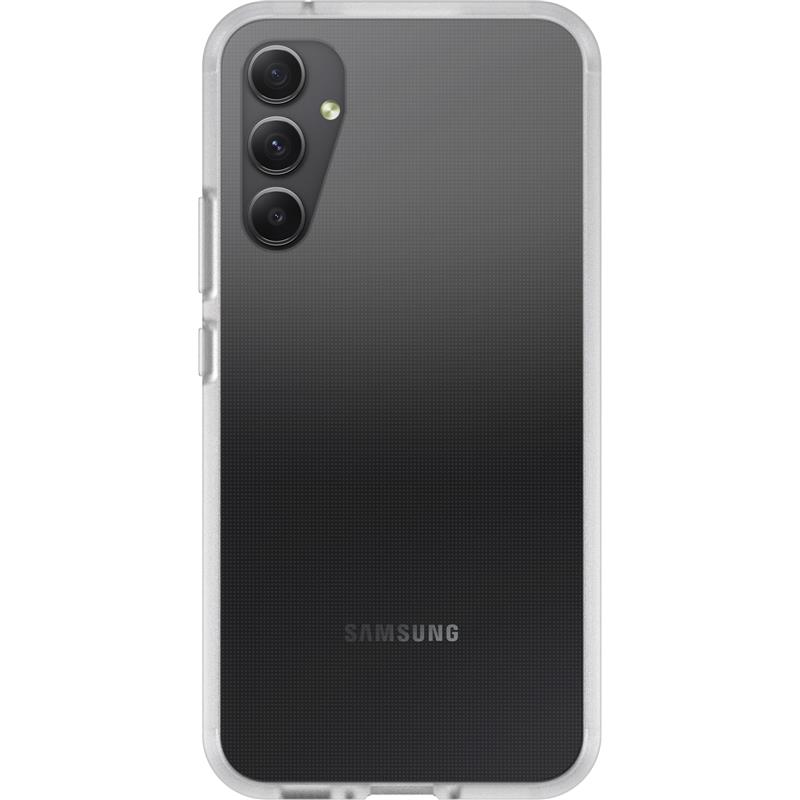 OtterBox React-hoesje voor Galaxy A34 5G, schokbestendig, valbestendig, ultradun, beschermende, getest volgens militaire standaard, Antimicrobieel, Cl