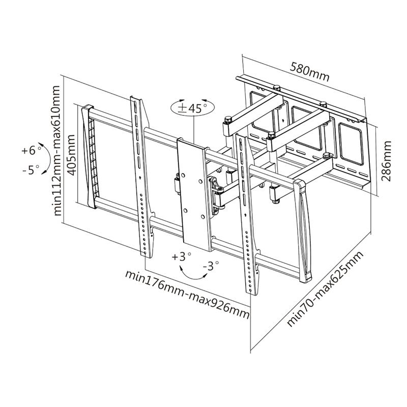 Newstar flatscreen wandsteun