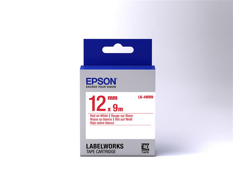 Epson Standard Tape - LK-4WRN Std Red/Wht 12/9