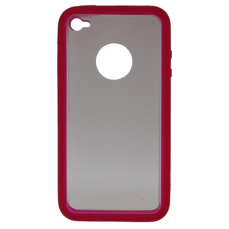 Xccess Transparent Rubber Case Apple iPhone 4 Pink