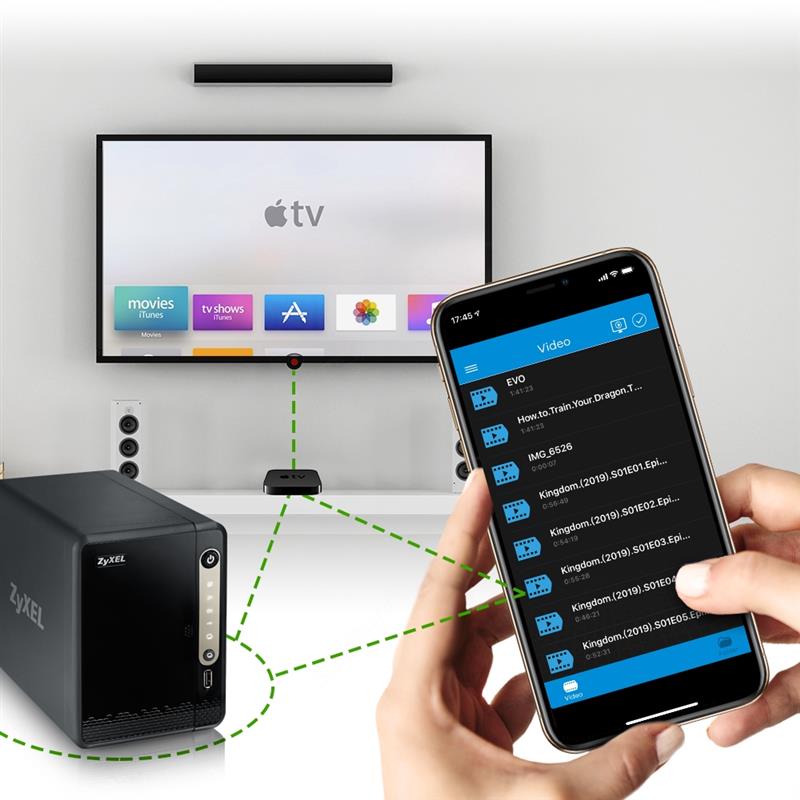 Zyxel NAS326 NAS Mini Tower Ethernet LAN Zwart