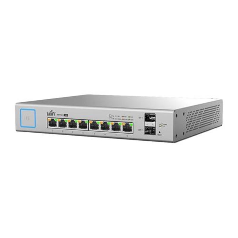 Ubiquiti Switch UniFi 8xRJ45 GBit/2xSFP Managed PoE+ (150W) Fanless