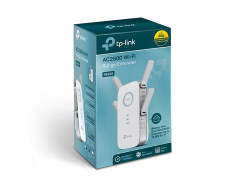 TP-LINK RE650 Netwerkzender 10,100,1000 Mbit/s Wit