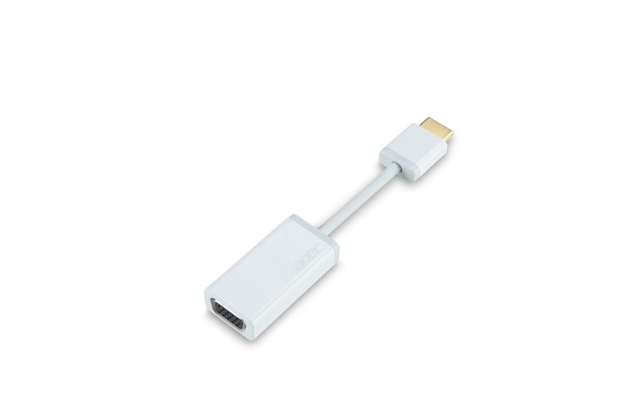 Acer NP.CAB1A.001 video kabel adapter 0,15 m VGA (D-Sub) HDMI Type A (Standaard) Wit