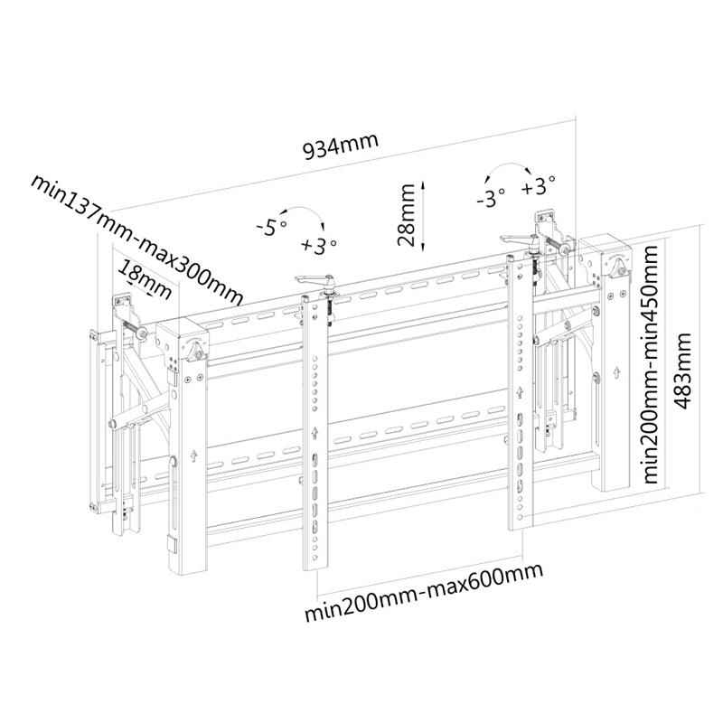 Neomounts videowall steun