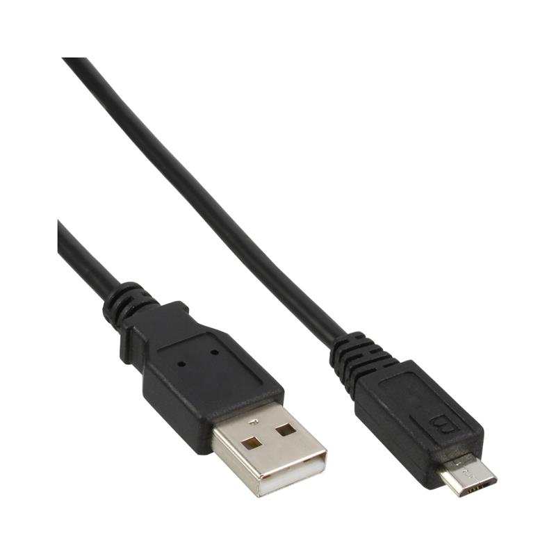 InLine Micro USB 2 0 Cable USB Type A to Micro-B male black 5m