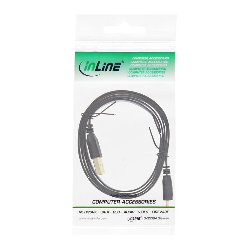InLine Micro-USB 2 0 Flatkabel USB-A Male an Micro-B Male 1m