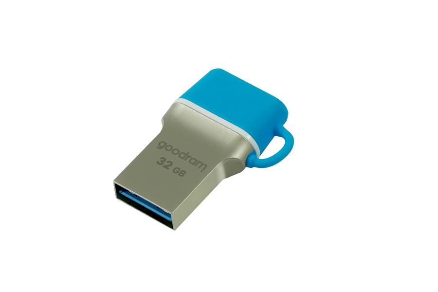 Goodram ODD3 USB flash drive 32 GB USB Type-A / USB Type-C 3.2 Gen 1 (3.1 Gen 1) Blauw, Zilver