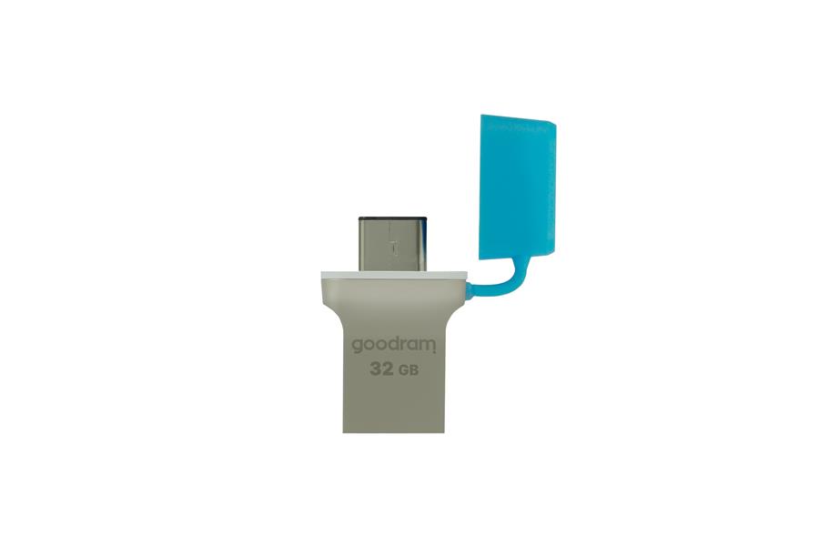 Goodram ODD3 USB flash drive 32 GB USB Type-A / USB Type-C 3.2 Gen 1 (3.1 Gen 1) Blauw, Zilver