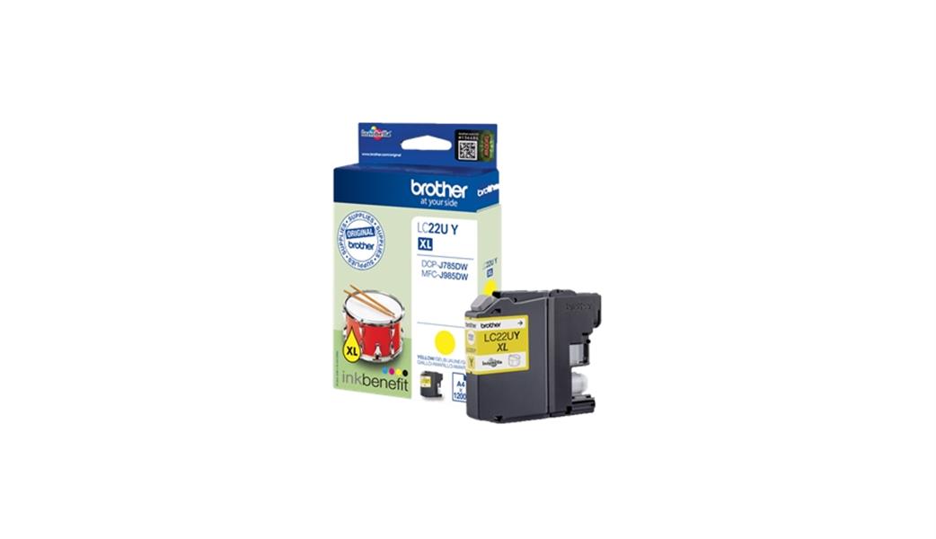 Brother LC-22UY inktcartridge Origineel Geel