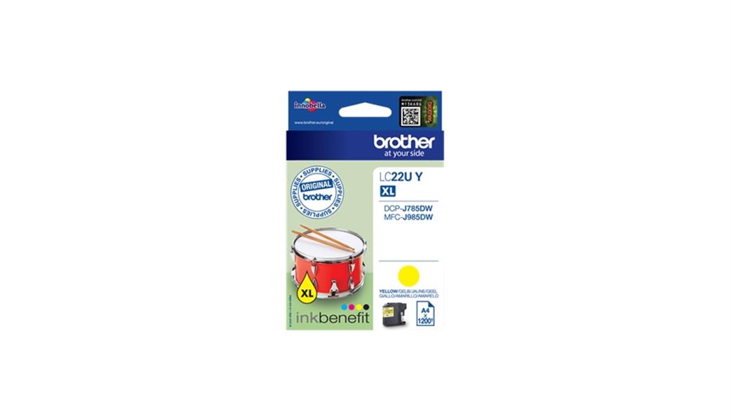 Brother LC-22UY inktcartridge Origineel Geel