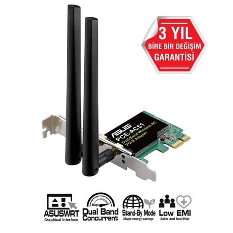 ASUS PCE-AC51 WLAN 433 Mbit/s