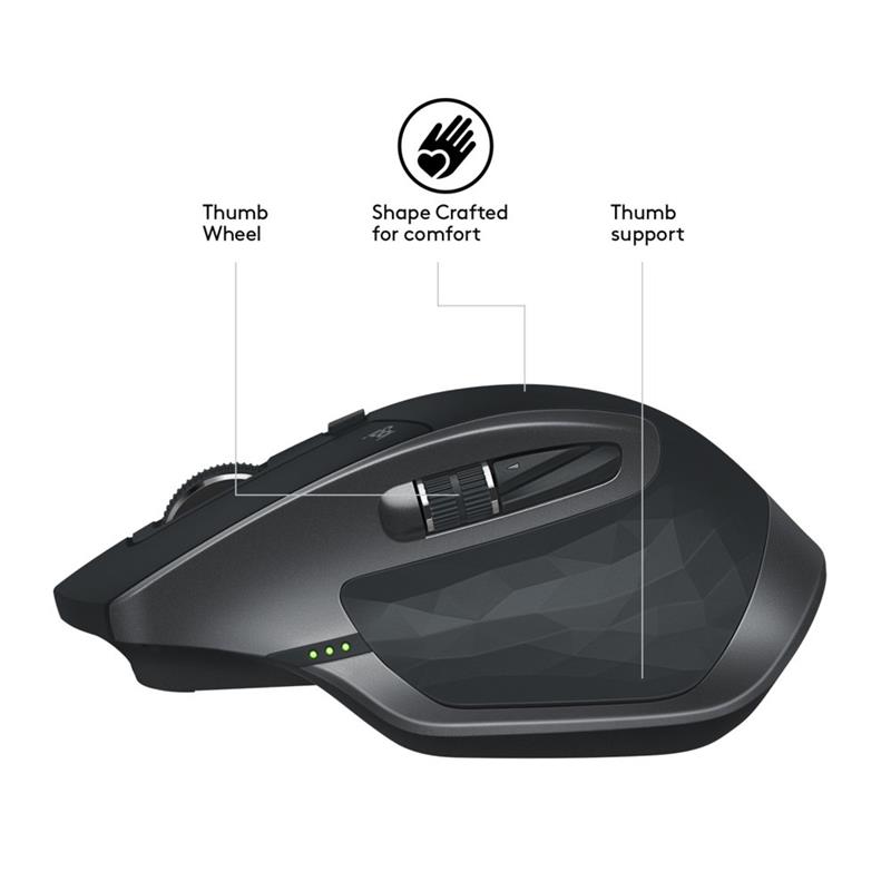 Logitech MX Master 2S muis RF Draadloos Laser 1000 DPI Rechtshandig