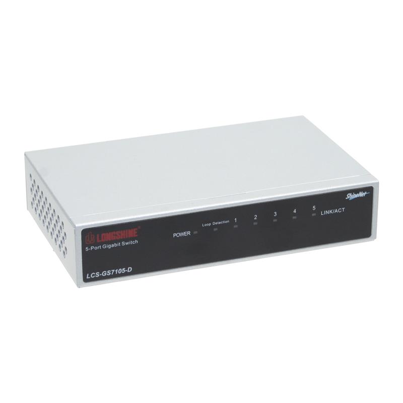 Longshine Gigabit Switch 5-Port LCS-GS7105-E metal