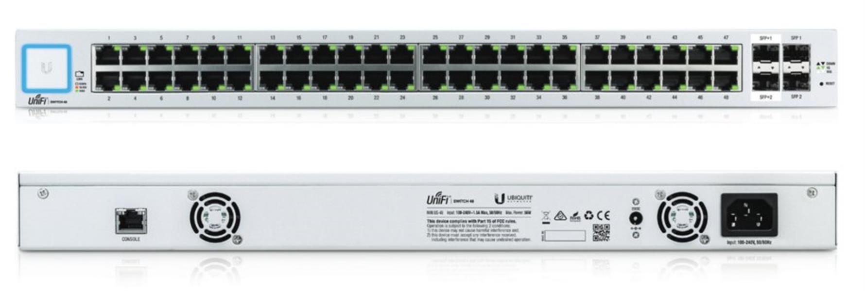 Ubiquiti Switch UniFi 48xRJ45 GBit/2xSFP/2xSFP+ Managed 19 Rack-Mountable