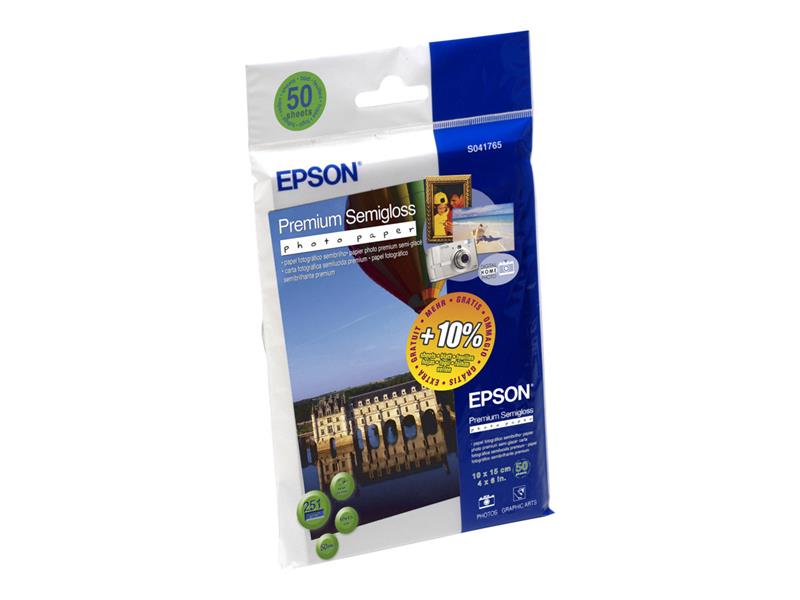 Epson Premium Semi-Gloss Photo Paper - 10x15cm - 50 Vellen