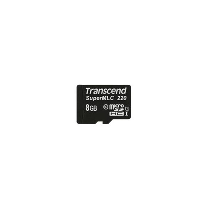 Transcend flashgeheugen 8 GB MicroSDHC Klasse 10 SLC