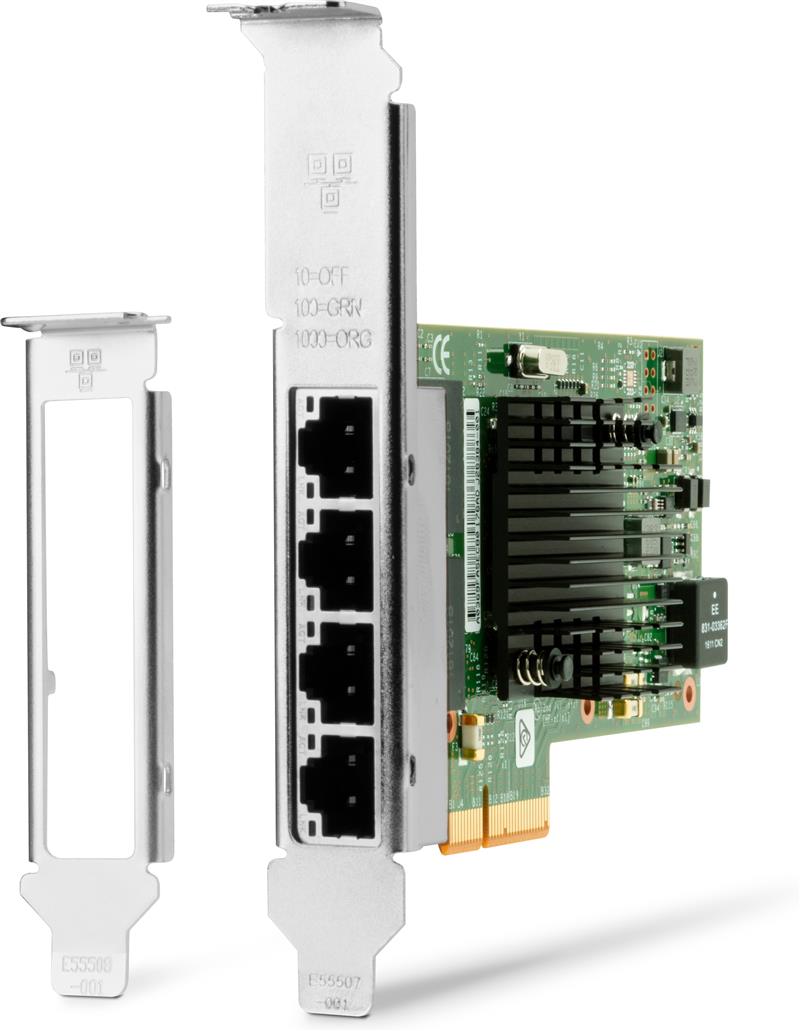 HP Intel Ethernet I350-T4 4-poorts 1-Gb NIC