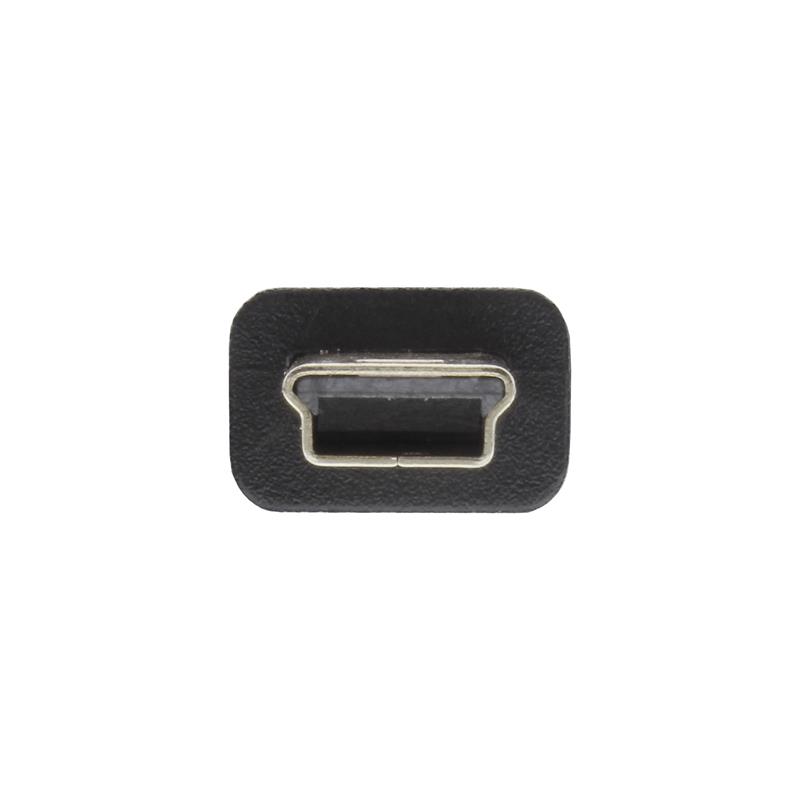 InLine USB 2 0 Mini-Kabel Male A an Mini-B Male 5pol zwart 0 5m