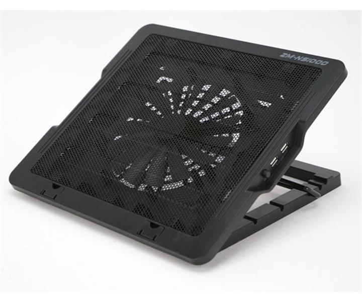Zalman - High Performance Notebook Cooling Stand 180mm Fan 5 level angle adjustment Up to 16 Back cable management 550RPM plm15% Fan ON OFF Support