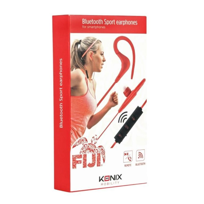 Konix Sport in ear koptelefoon - Bluetooth - Rood