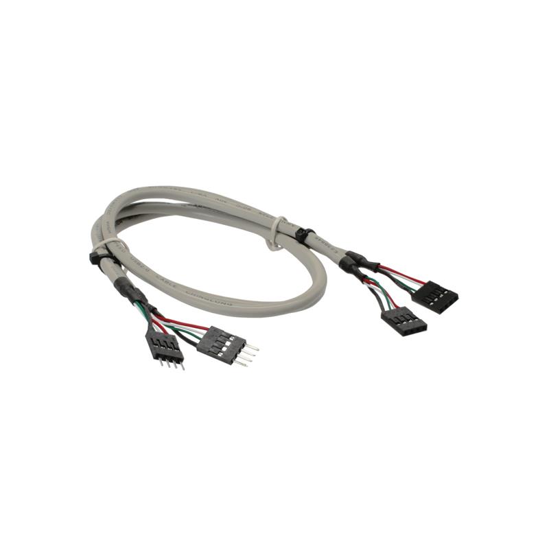 InLine USB 2 0 verlengkabel intern 2x 4-pins adapterkabel naar adapter socket 60cm