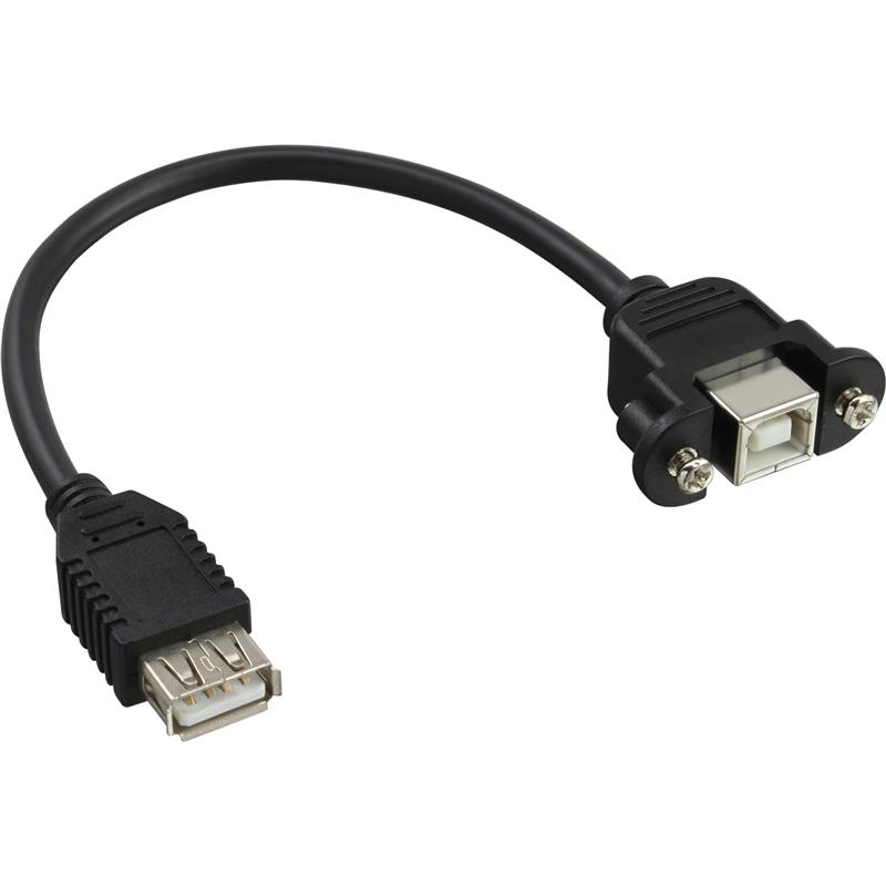 InLine USB 2 0 Adapter Cable Type A female to Chassis Connector Type B 0 2m
