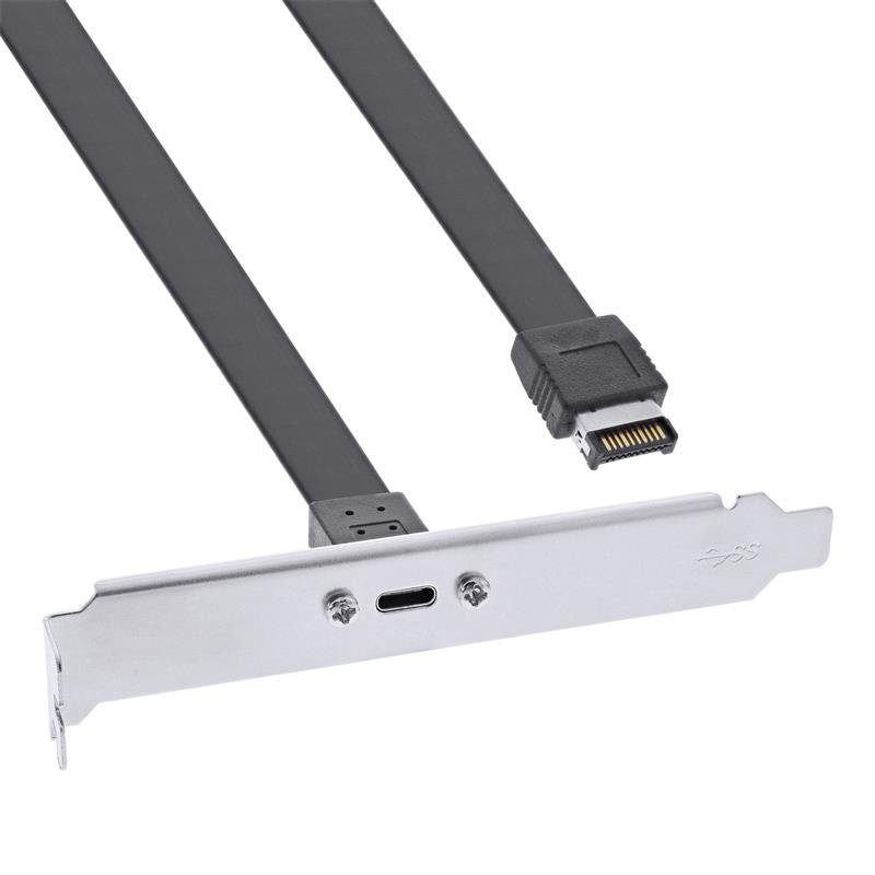 InLine Slot bracket USB Type-C to USB 3 1 front panel Key-A internal 0 3m