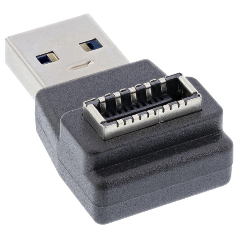 InLine USB 3 2 adapter USB-A male to internal USB-E front panel socket